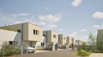 Expose ERSTBEZUG: modernes Reihenhaus mit großen Garten
