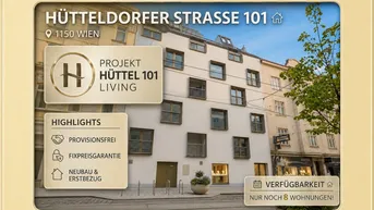 Moderne Fassade eines Neubaus in städtischer Umgebung, bereit für den Erstbezug mit attraktiven Balkonen.