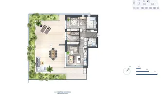 Expose 146,40 m² Terrasse! Erstbezug in eine unglaublich helle 3 Zimmer-Wohnung