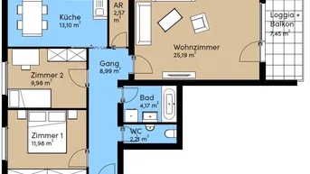 Expose K3 - Sonnige Ruhelage - Anthering! Schöne 3-Zimmerwohnung inklusive eigenem Parkplatz vor dem Haus!
