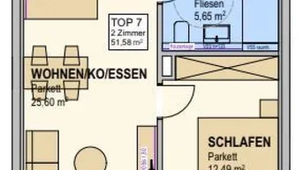 Expose K3 - Wals - Erstbezug - eine 2-Zimmerwohnung mit großem Balkon zu kaufen!!!