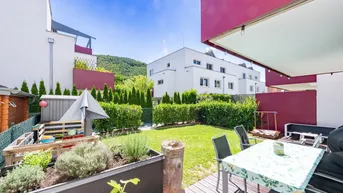 Expose Highlight: Gartenwohnung mit Terrasse &amp; 2 Tiefgaragenplätzen – Wohnen im Grünen, nahe Wien