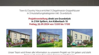 Expose Doppelhäuser in Spillern - Projektvorstellung am 20.09.2024 direkt am Grundstück!