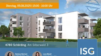 Expose NEUBAU! 3-Zimmer-Mietkauf-Wohnung Top 4 im EG mit Eigengarten in Schärding (Eigenmittel erforderlich)