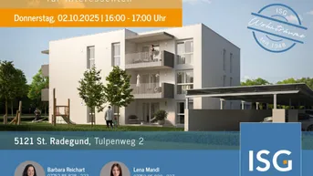 Expose Neubau Mietkauf! 2-Zimmer mit Eigengarten, Carport, Top 3