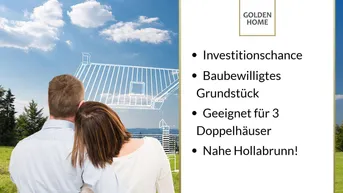 Expose Investitionschance: Baubewilligtes Grundstück für 3 Doppelhäuser nahe Hollabrunn!