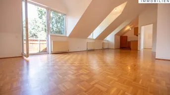 Expose Ruhige, helle 3 Zimmer mit 36 m² Wohnküche und 7,8 m² Balkon, 1. OG, Dachgeschoss