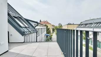 Expose Bestlage Strebersdorf! Sonnige 2-Zimmer-Dachgeschoss-Wohnung mit Terrasse in Grünlage