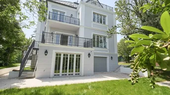 Expose Bestlage Gersthofer Cottage! Liebevoll sanierte, barrierefreie Stilaltbau-Villa mit Lift, Garage und Pool-Vorbereitung im Erstbezug