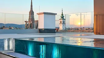 Expose Penthouse-Wohnung mit Pool am Dach und Blick auf den nahen Stephansdom - Erstbezug