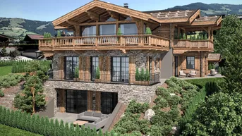 Expose Sonniges Grundstück mit Baubewilligung für „Alpin-Chalet Aurach“
