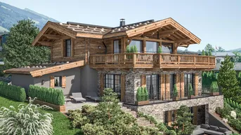 Expose Sonniges Grundstück mit Baubewilligung für „Alpin-Chalet Aurach“