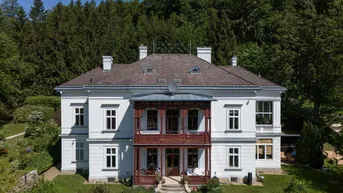 Expose Außergewöhnliches Anwesen: Jahrhundertwende - Villa auf parkähnlichem Grund mit eigenem Wald