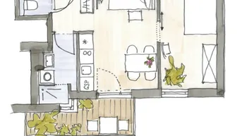 Expose 2 Zi.Wohnung, sehr ruhig, 50m zu U3-Station, Balkon, Küche