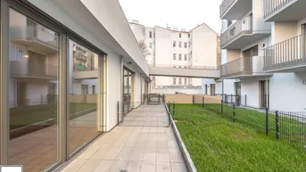 Expose persönliche Ruheoase mitten in der Stadt: charmante Atelier-Wohnung mit Garten/Terrasse in der Margaretenstraße