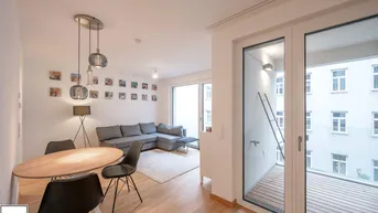 Expose schöner Neubau! Hof- und westseitige 2 Zimmer Wohnung mit Loggia in beliebter Lage (Zieglergasse) ab 1.10.!