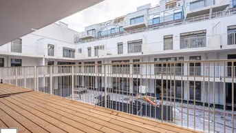 Expose ab sofort: hofseitiger 2 Zimmer Erstbezug mit Freifläche im Projekt Apollogasse 18 -perfekte Infrastruktur!