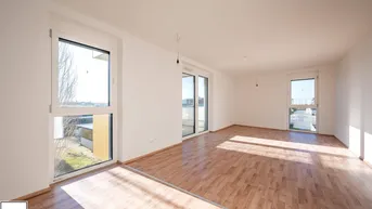 Expose südwestlich ausgerichtete Eckwohnung mit Balkon: 3 Zimmer + 2 KFZ-Stellplätze; ERSTBEZUG in Eisenstadt!
