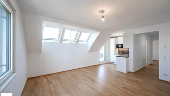 Expose Großzügige 3-Zimmer-Dachgeschosswohnung mit Balkon &amp; Terrasse – Südwest-Ausrichtung - Nähe Kagran / Donauzentrum