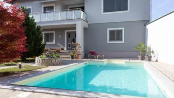 Expose Top-Einfamilienhaus mit Pool und Wellness sowie 2 weiteren Wohnobjekten samt Lagerhalle in A-2100 Stetten bei Korneuburg