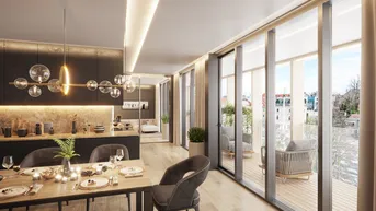 Expose I EINZIGARTIGES PENTHOUSE MIT LIFT DIREKT IN DIE WOHNUNG I 100 m² LUXUS + 35 m² TERRASSE &amp; LOGGIA I HISTORISCHER AUSBLICK AUF DEN KARDINALPLATZ I PROJEKT KARDINAL.X I BEZUG 12/26 I PROVISIONSFREI I