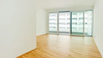 Expose Nähe U1 Station Kaisermühlen - Singlewohnung mit optisch abgetrenntem Schlafbereich - Neubau