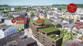 Expose Am Graben Vöcklabruck: exklusives Penthouse mit 29 m² Dachterrasse - Haus B Top 38