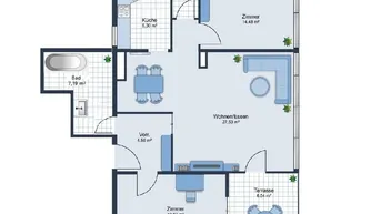 Expose 3 Zimmer Familienwohnung mit Westloggia