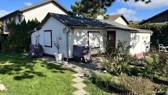 Expose Mietgarten mit Sommerhaus und Pool - Freizeitoase im mitten 22. Bezirk - Sommerhit 2025 (!)