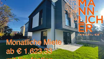 Expose MIETKAUF: Neues Einfamilienhaus und 2 DH-Hälften mit Terrasse und Garten