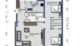 Expose 3-Zimmer mit Südbalkon ab 1. Dezember 2024 vermietbar - provisionsfrei, Heizung inklusive