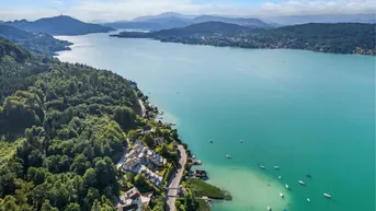 Expose Klagenfurt-Maiernigg: 4-ZI-Seewohnung mit einzigartiger Aussicht, XL-Terrasse, Seezugang &amp; 2 Garagen