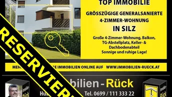 Expose *** ANLAGEOBJEKT *** - *** 4-ZIMMER-WOHNUNG MIT ZUBEHÖR IN SILZ ! ***