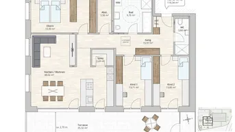 Expose 4-Zimmer-Penthousewohnung (TOP 14+15) in Rankweil, Vorderlandstraße