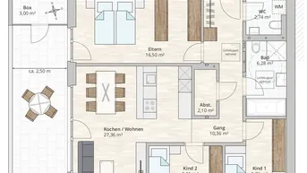 Expose 4-Zimmer-Dachgeschosswohnung (TOP 15) in Rankweil-Brederis, Korngasse 5