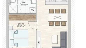 Expose 2-Zimmer-Terrassenwohnung (TOP 8) in Rankweil-Brederis, Korngasse 5