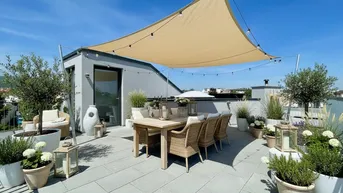 Expose PROVISIONSFREI - NEUBAU |Klimatisiert | 4-Zimmer | Exklusive Neubau-Dachgeschosswohnung mit imposantem Dachterrassentraum mit Anninger-Blick im Zentrum Guntramsdorfs