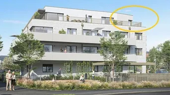 Expose AM FLIEGENSPITZ - DIE COOLSTE WOHNUNG IM PROJEKT! | Kleinwohnung mit 2 Terrassen - Skyline Wien &amp; Sonnenuntergang | Provisionsfrei!