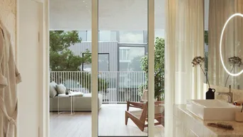 Expose Moderne 3 Zimmerwohnung in Top-Lage - Erstbezug: Terrasse, Parkett, Erdwärme