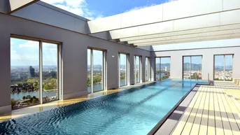 Expose TEILMÖBLIERT MIT LOGGIA - POOL/SAUNA/FITNESS - VIENNA 22 MIT FERNBLICK