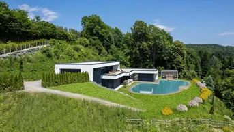Expose Luxus-Wohnhaus mit Schwimmteich in traumhafter Ruhe-/ &amp; Aussichtslage im Rosental