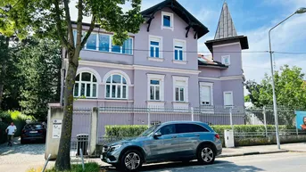 Expose Sonnige 4-Zimmer-Wohnung mit Balkon, Terrasse und Gartenanteil in einzigartiger Jugendstilvilla zu vermieten | 150 m2 plus Balkon, Terrasse, Garten. Souterrain (35 m2) optional