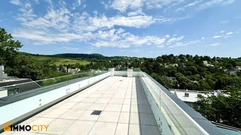 Expose Neuer Preis! Dachtraum 3,5 Zimmer + 96 m² Dachterrasse, luxuriös, Erstklassige Ausstattung in grünem Döbling