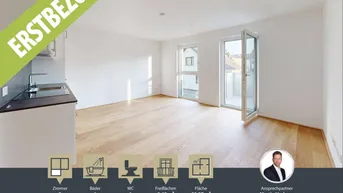 Expose Neubau || Erstbezug - 2 Zimmer-Wohnung mit Balkon || 1.OG || Nähe Aspern - Essling