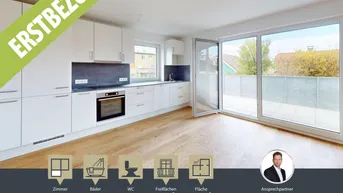 Expose Neubau || Erstbezug - 4 Zimmer-Wohnung mit Balkon || 1.OG || Nähe Aspern - Essling