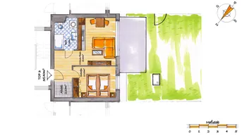 Expose 2-Zimmer-Gartenwohnung