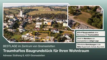 Expose BESTLAGE im Zentrum von Gramastetten: traumhaftes Baugrundstück für Ihren Wohntraum