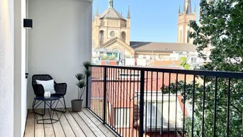 Expose VERMIETETE WOHNUNG - EXKLUSIVE 2 ZIMMER WOHNUNG MIT LOGGIA IM 7. WIENER GEMEINDEBEZIRK - RUHELAGE - BLICK AUF DIE KIRCHE ALTLERCHENFELD