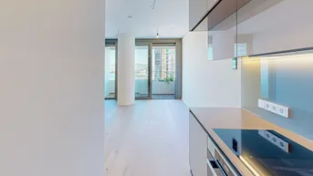 Expose Moderne 1-Zimmer-Wohnung mit Balkon im DANUBEFLATS