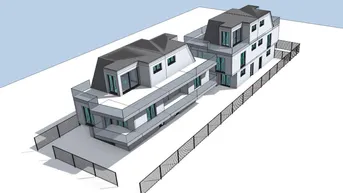 Expose 2 Doppelhäuser oder 4 Reihenhäuser - Studie vorhanden - Terrasse, Gärten und Balkonen